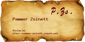 Pammer Zsinett névjegykártya